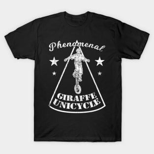 Phenomenal Giraffe-Unicycle Loving Biker Gift Idea T-Shirt